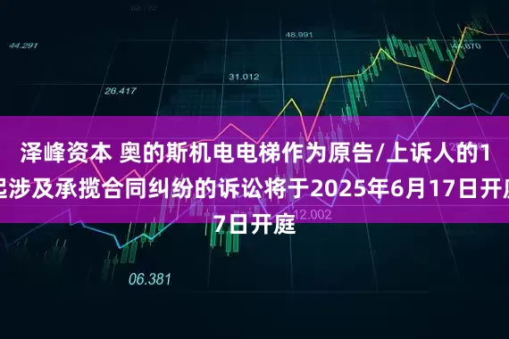 泽峰资本 奥的斯机电电梯作为原告/上诉人的1起涉及承揽合同纠纷的诉讼将于2025年6月17日开庭